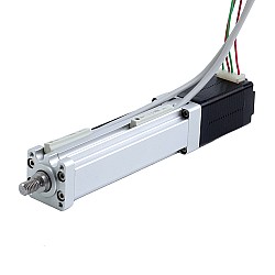 Nema 8 Ball Screw Electric Cylinder 0.5A Stroke 10mm 0.01Nm(1.42oz.in) Lead 1mm(0.03937") with Limit Switch